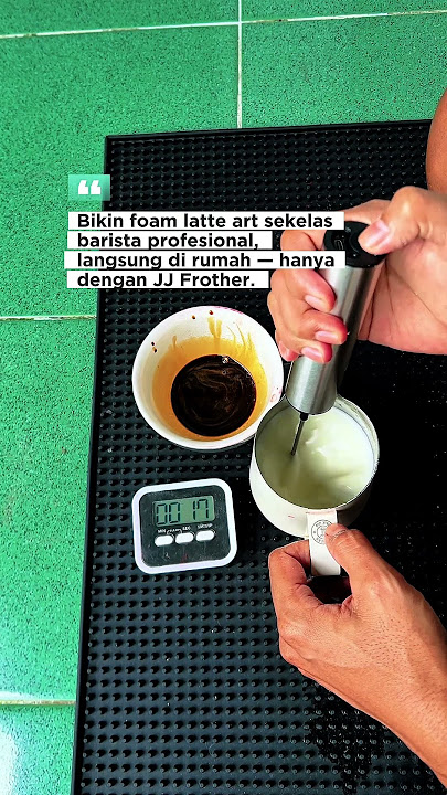 Bikin foam latte art sekelas barista profesional, langsung di rumah — hanya dengan JJ Frother.