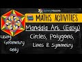 Mandala art  conception facile  laide de formes gomtriques  activit  projet intgr maths art  tlm