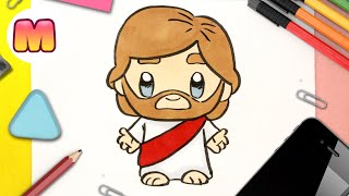 COMO DIBUJAR A JESÚS DE NAZARET KAWAII 💖 Dibujos de Navidad 💖 Cómo dibujar a Jesucristo