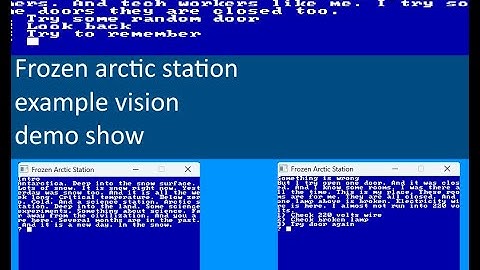 Frozen arctic station – example vision, demo show