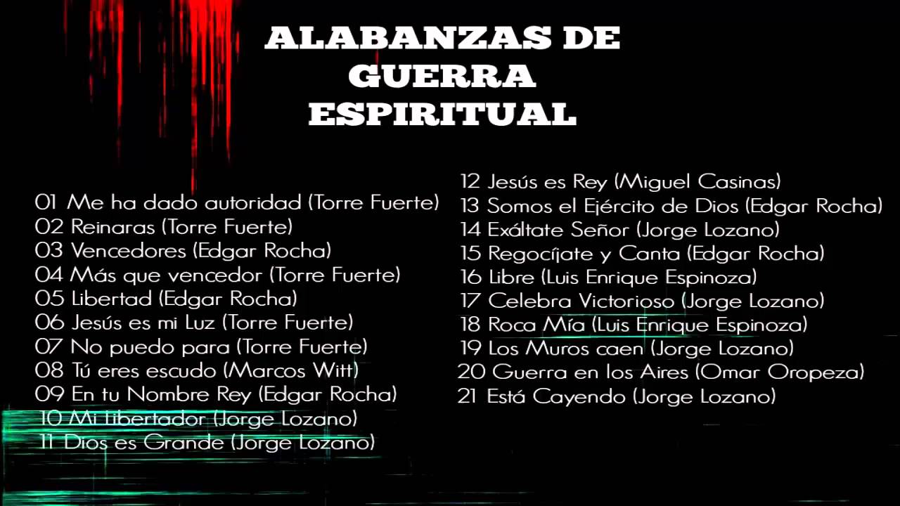 1 HORA DE MUSICA DE GUERRA ESPIRITUAL YouTube