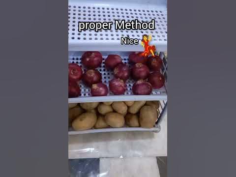how to arrange kitchen basket(potato, onion, Ginger, garlic) #tips#