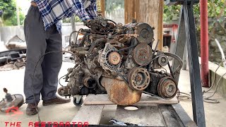 Restoration and Repair Engine Car Rusty | Restore Roll-Royce Car