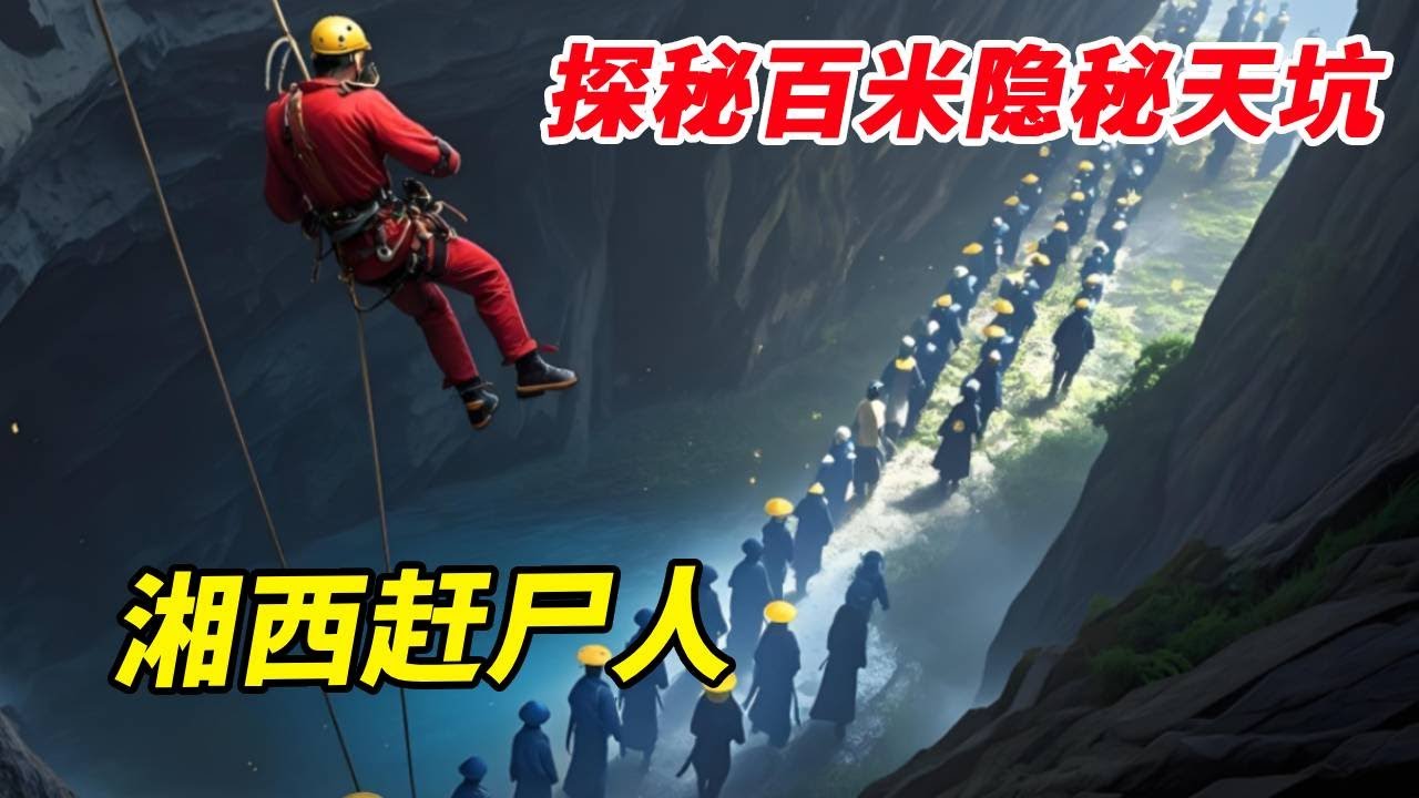 疯狂小伙探秘湘西天坑！百米地底竟出现赶尸驿站，百年床榻灶台竟存活人痕迹！【户外小北哥】”