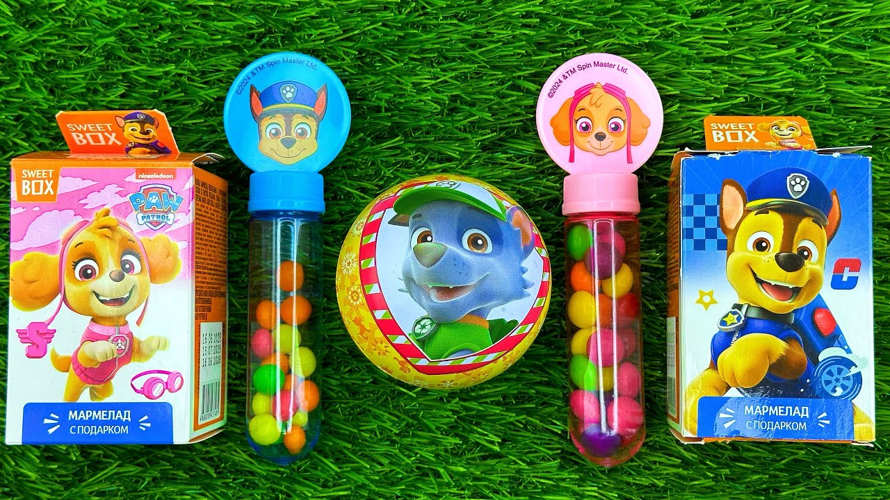 PAW PATROL funny Candy ASMR I SatisfyingSweets and Toys Unboxing | Skye | Marshall | Chase 
