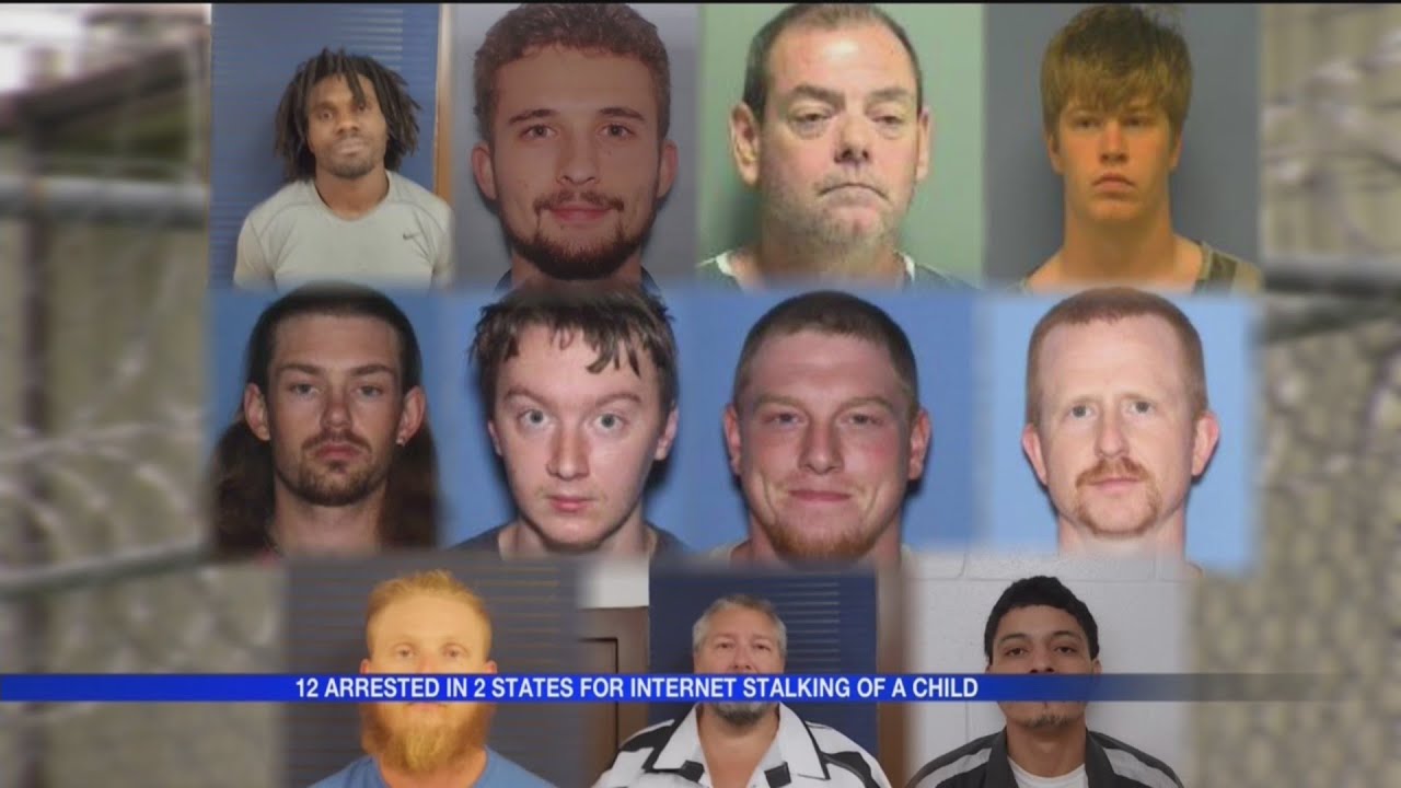 12 Arrested in 2 States for internet stalking of a child - YouTube