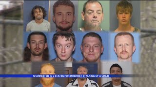 12 Arrested in 2 States for internet stalking of a child