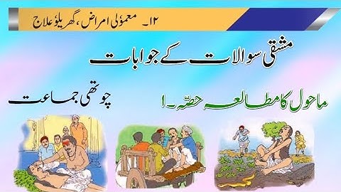 Std 4th | EVS1 | Lesson No 12 | Mamuli Amraz Gharelu Ilaaj | Question answer | Urdu Medium #evs1