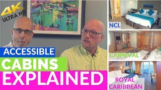 Handicap cabin types including Carnival, Royal Caribbean & NCL (BONUS OUTTAKES)