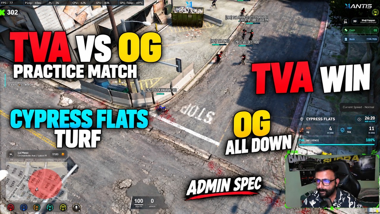 TVA VS OG 🔥 CYPRESS FLATS TURF WAR | TVA WIN 💀 OG ALL DOWN | ADMIN SPEC