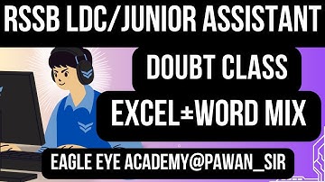 RSSB LDC JUNIOR ASSISTANT EXCEL+WORD EFFICIENCY TEST