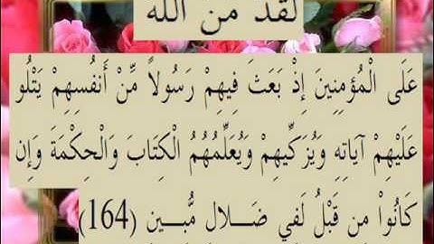 القران الكريم سورة آل عمران الأية 164