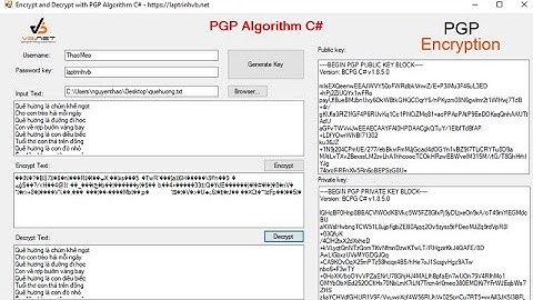 [C#] DOWNLOAD SOURCE CODE PGP ENCRYPT AND DECRYPT WINFORM