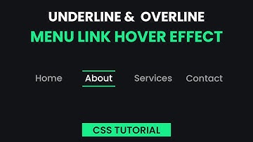 Underline And Overline Menu Hover Effect | CSS Tutorial