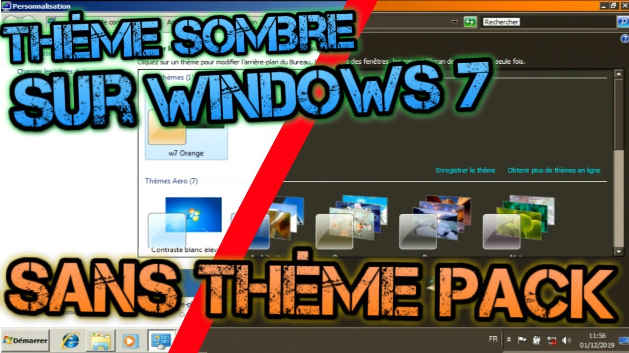 Créer un thème sombre pour Windows 7, sans thème pack -- polocrafting