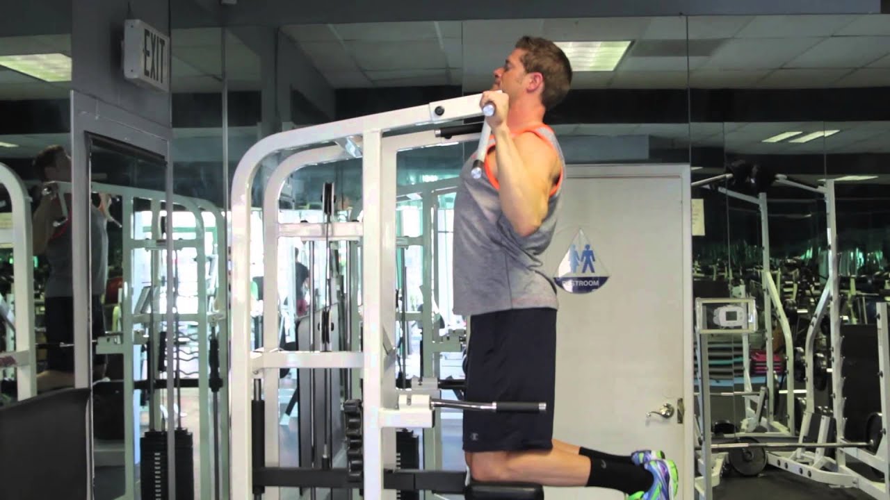 Assisted Wide-Grip Chin-up - YouTube
