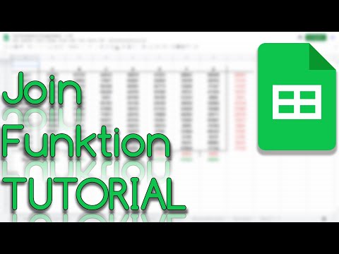 Join Funktion - Google Sheets Tutorial