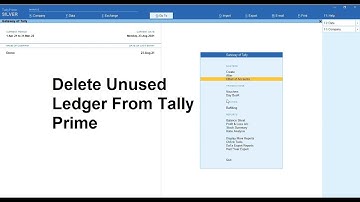 Delete Unused Ledger From Tally Prime | Remove Unused Ledger From Tally