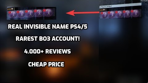INVISIBLE NAME BO3 MODDED ACCOUNT | PS4/5 CHEAP PRICE!