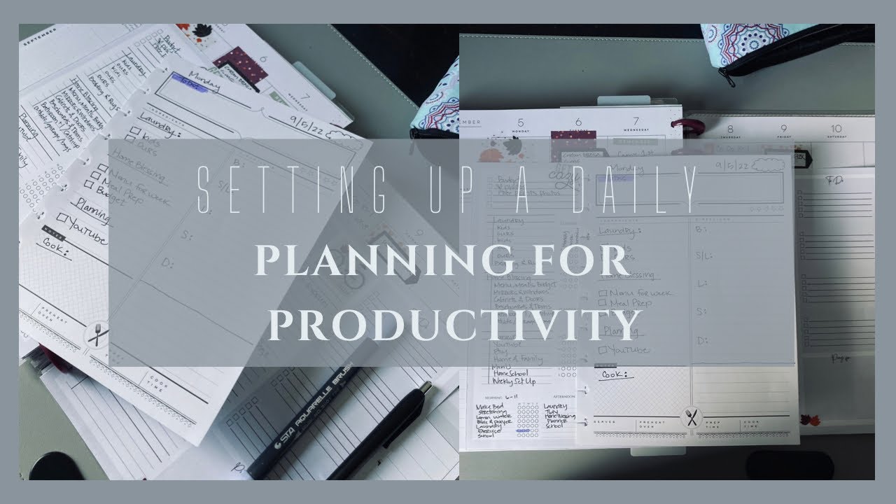 Setting up a daily planner for productivity happy planner recipe