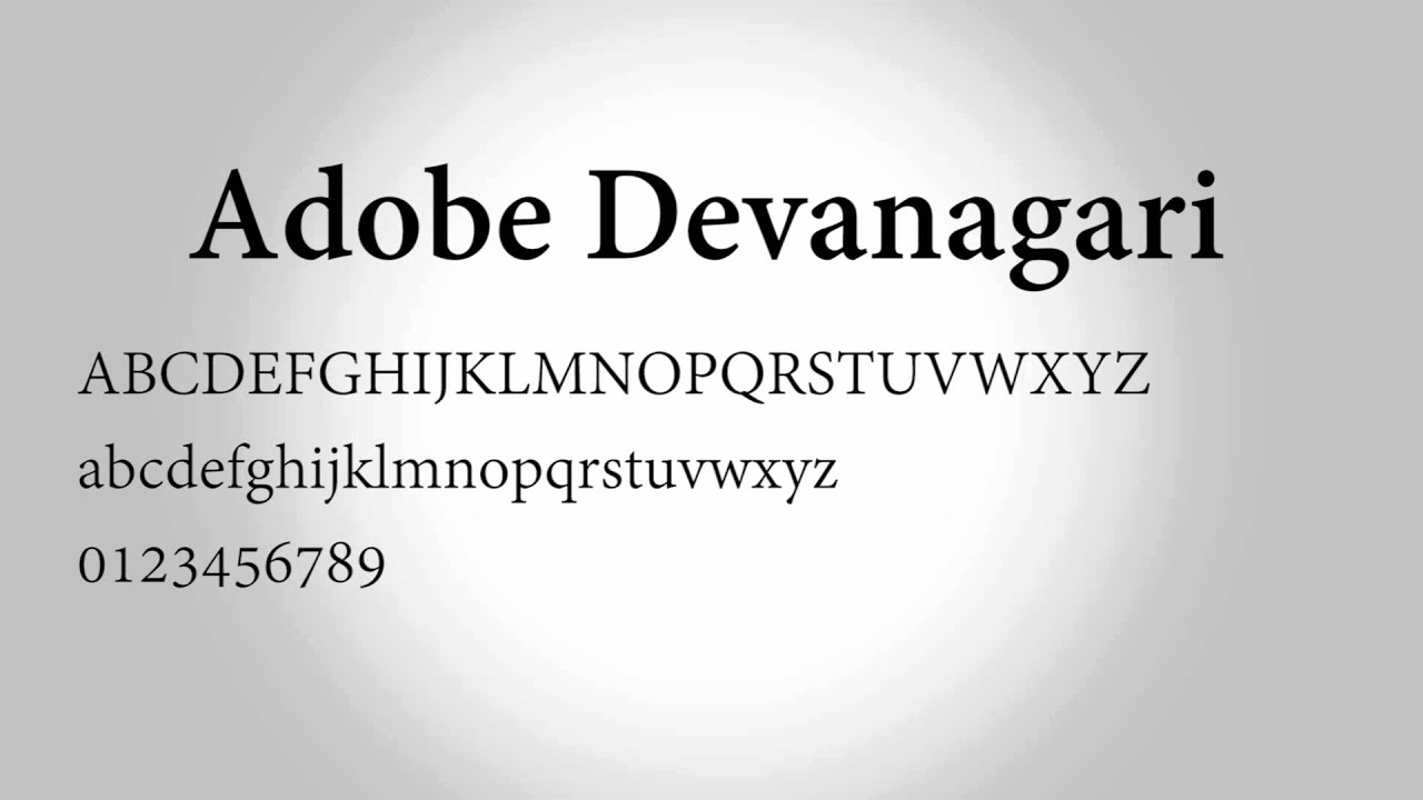 adobe devanagari font