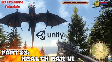 Part 23: Health System - Health Bar UI | 3D FPS Game in Unity Tutorial Series For Beginners 2024