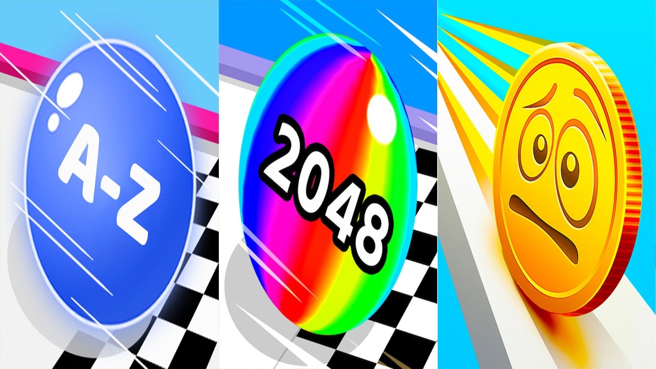 AZ Run VS Ball Run 2048 VS Coin Rush - All Levels Gameplay Android iOS Ep 1