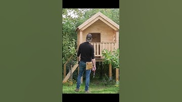 Superfast playhouse build😅🛠️🏡 #diy #woodworking #timelapse