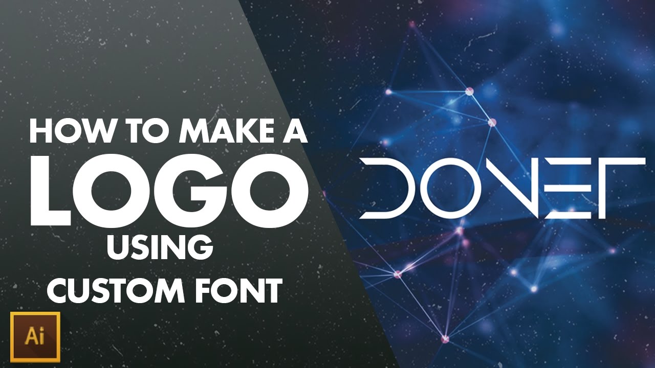 How to make a LOGO / Using custom font - YouTube