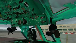 Startup + short flight with Tupolev Ty-134
