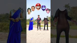 Beautiful girl & funny dancing monkeys Head maching tenge thenge magic video #shorts # Bsk Official