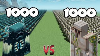 500 Iron Golame Vs 100 Warden In Minecraft|