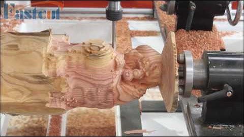 FASTCUT rotary system cnc router engraving working video