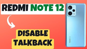 Redmi Note 12 How to Disable Talkback || How to On Talkback || How to Off Talkback