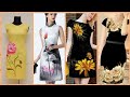 Outstanding 3d flowers print bodycone dress middi dress A Line dress designs