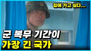한국은 정말 긴 편인가? 현재 군 의무복무기간이 가장 긴 국가 Top 10