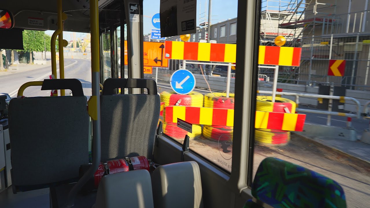 Sweden, Stockholm, bus 3 ride from Mälartorget to Skanstull