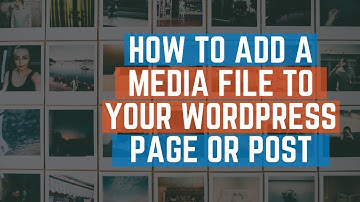 How to add a media file to your WordPress page or post