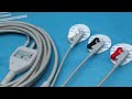ECG 10069C+XDX 10050 Compatible Mennen Envoy ECG Cable – AHA Color, Grabber