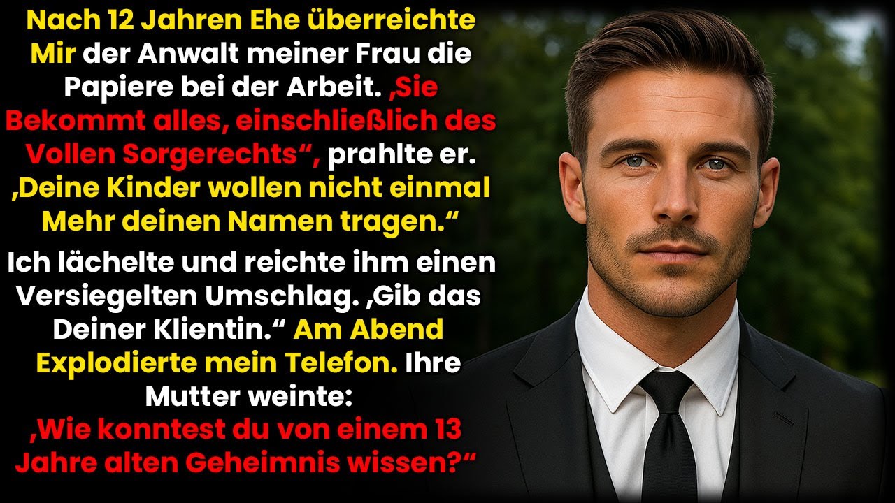 Der Anwalt meiner Frau übergab mir die Scheidungspapiere – ich gab ihm etwas, das alles änderte