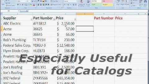 Microsoft Excel VLOOKUP Tutorial for Beginners - Office Excel 2003, 2007, 2010