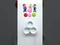 Mario vs. Princess Peach vs. Luigi. Guess the color, the mixing of colors. #colormixing #supermario