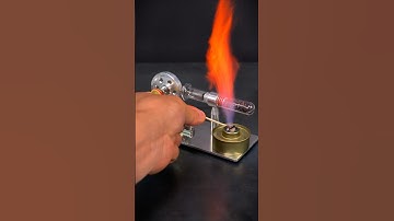 Build A Stirling Engine Generator Powered By Ethanol #enginemodelkit #stirling #diy #engine #shorts