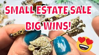 Small Estate Sale - BIG VINTAGE JEWELRY HAUL!  Amazing Sterling and Antique Pieces!