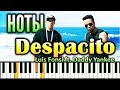 Luis Fonsi - Despacito. Ноты для фортепиано