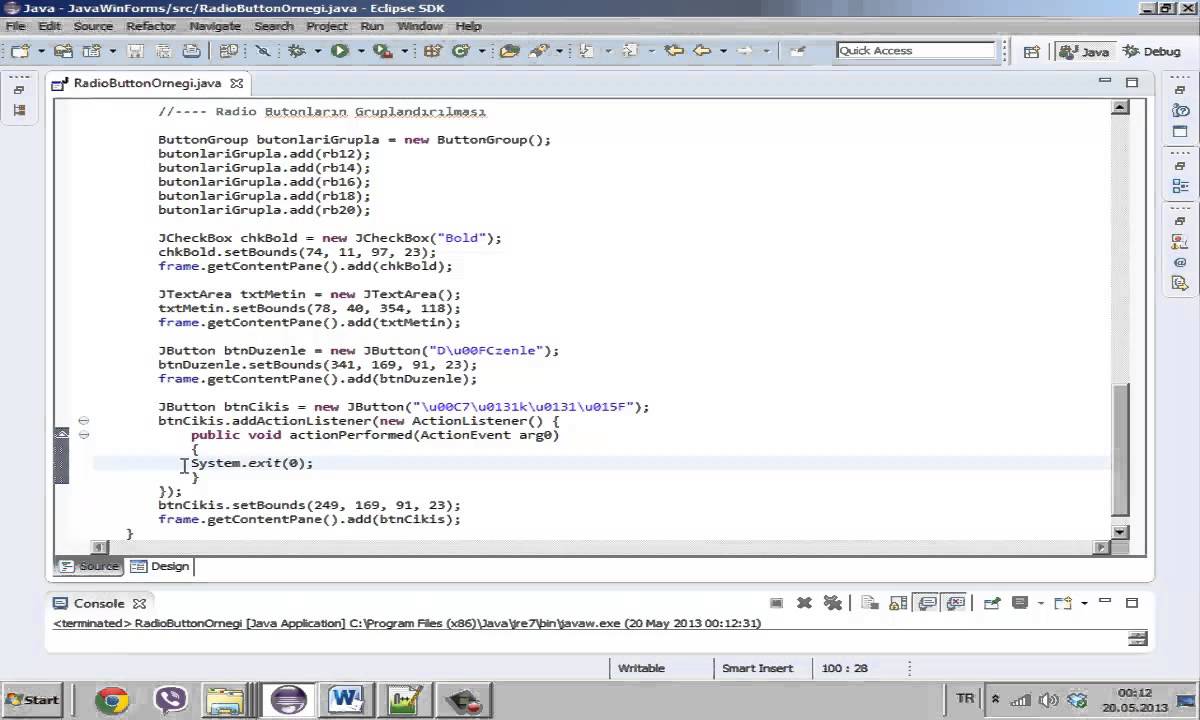 JAVA Swing Form Uygulamaları-4 - YouTube