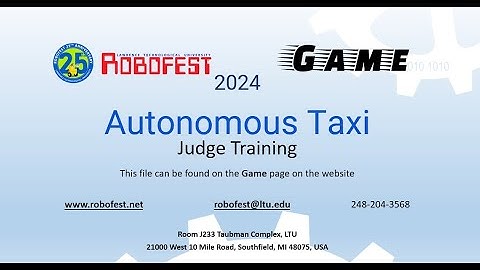 Robofest Autonomous Taxi Judge Training 2024