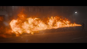 Flamethrower Simulation using Blender and Houdini