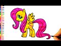 My Little Pony Fluttershy Çizimi - Kolay Çizimler - My Little Pony Çizimleri