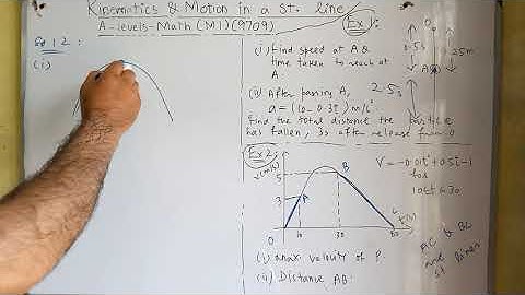 Kinematics and motion in a straight line (2) (M1) (A levels Math)